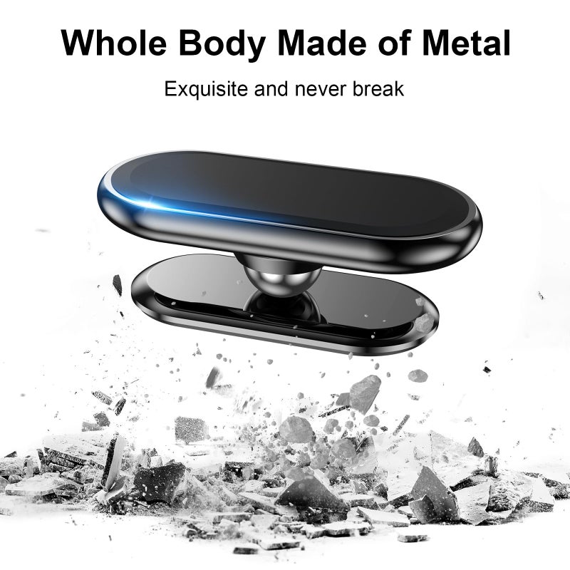 Coolpow ã€2-Packã€‘ Magnetic Phone Holder for car, [ Super Strong Magnet ] [ with 4 Metal Plate ] Cell Phone carmount for iPhone Magnetic [ 360Â° Rotation ] Universal Dashboard Adhesive Car Magnetic Phone Mount - Image 3