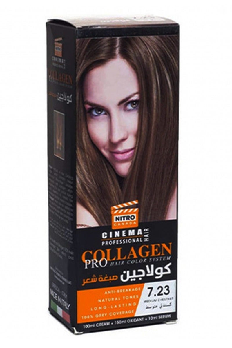 نيترو سينما  كولاجين صبغة شعر لون كستنائي متوسط  7.23 - Image 1
