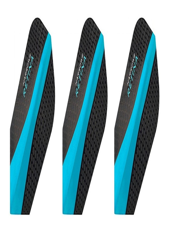 Harrows 5 Sets of 3 Retina Slim Aqua Blue Dart Flights Plus 1 Set of 3 Aluminum Dart Flight Protectors & Bracelet - Image 4