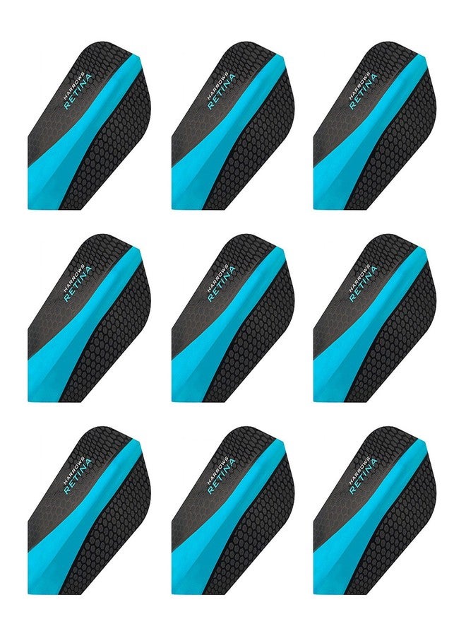 Harrows 5 Sets of 3 Retina Slim Aqua Blue Dart Flights Plus 1 Set of 3 Aluminum Dart Flight Protectors & Bracelet - Image 3