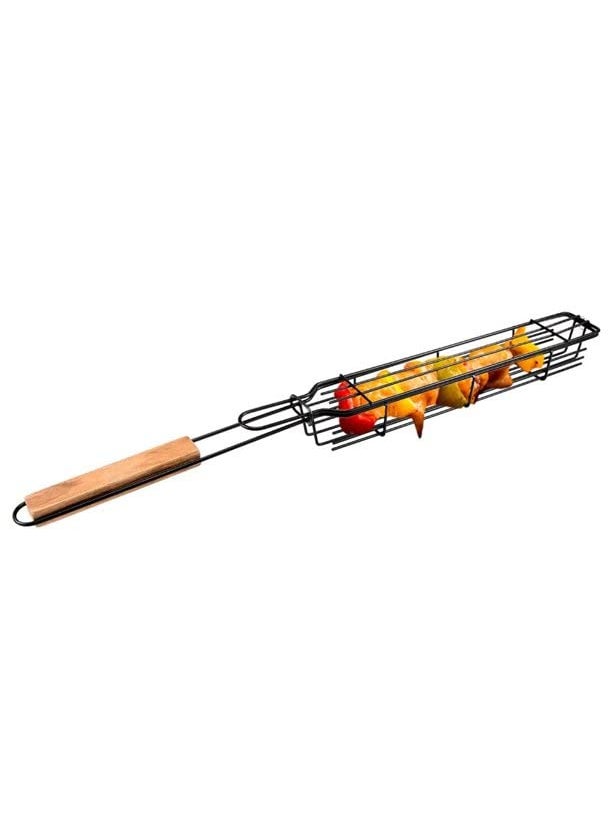 COSKIRA COSKIRA Plated Stainless Steel BBQ Portable Barbecue BBQ Grill Net Barbecue Grilling Clip Fish Rack BBQ Accessories Camping BBQ Fish Grill Clip Barbecue Net Basket for Steak PotatoesChopsKabob2  - Image 5