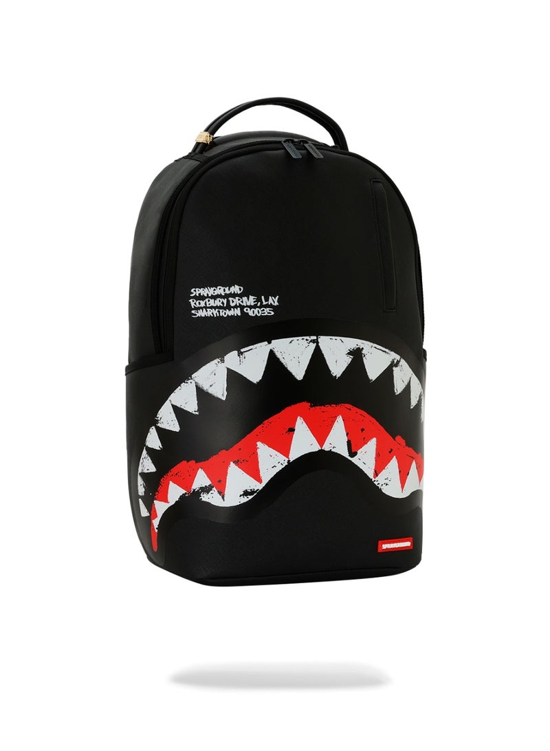 SPRAYGROUND SHARK CENTRAL BLACK EMBROIDERED SHARK DLXSV BACKPACK - Image 2