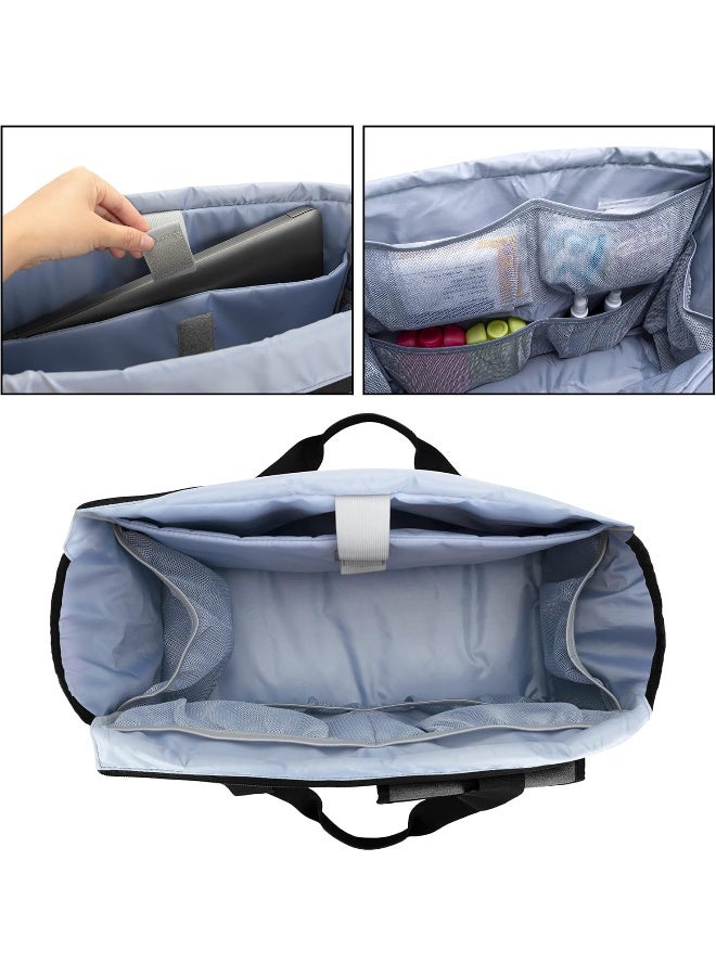 Trunab Nurse Tote Bag for Work with Padded 15.6â€ Laptop Sleeve, Nurse Bag for Hospice Visit, Home Health Care (Grey) - Image 2