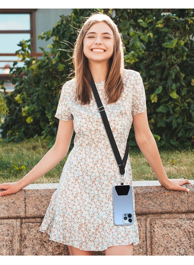 Phone Lanyard, 1X Durable Pads, Adjustable Cell Phone Lanyard Premium Nylon Crossbody Lanyards Around The Neck Fitting for All Most Smartphones - Image 5