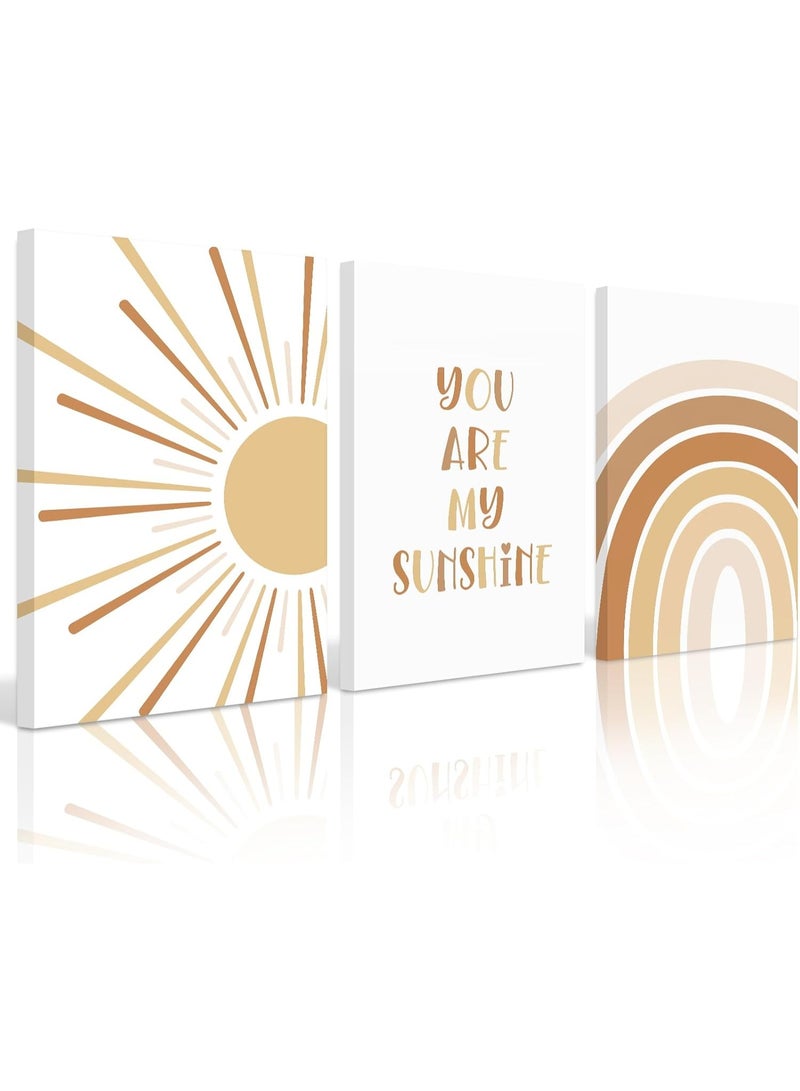 موان تابلوه حائط اطفال 3 قطع 30×40 سم لكل قطعة - سمك 30 مم - طباعة ديجيتال بطبقة UV - لاصق ذاتي سهل التركيب- خامات امنه - Image 1