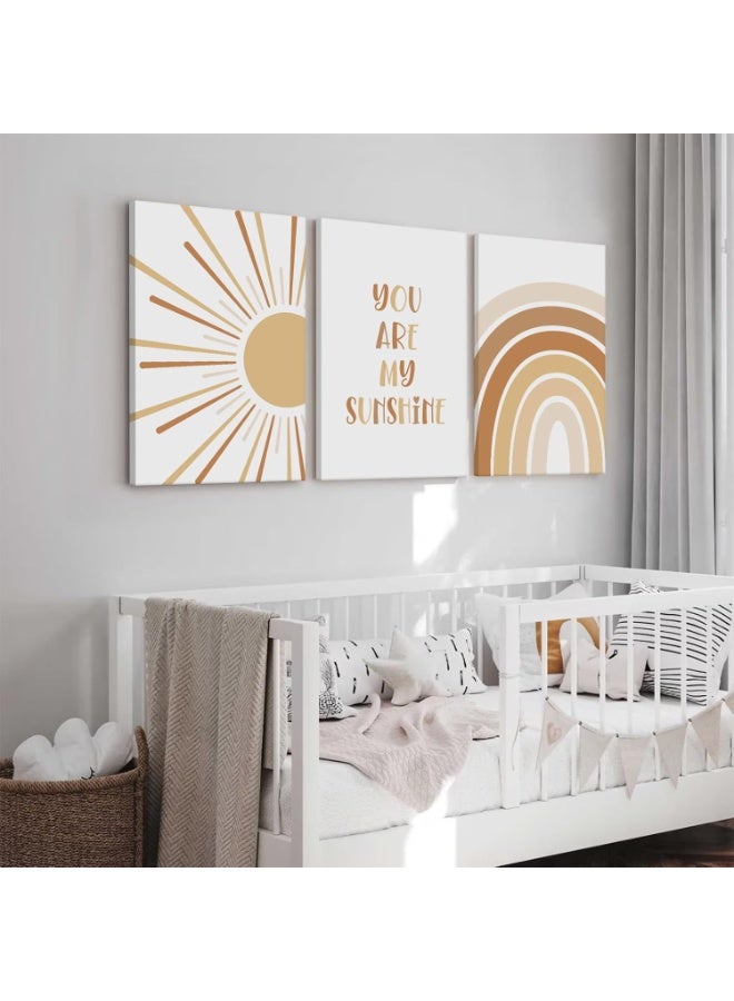 موان تابلوه حائط اطفال 3 قطع 30×40 سم لكل قطعة - سمك 30 مم - طباعة ديجيتال بطبقة UV - لاصق ذاتي سهل التركيب- خامات امنه - Image 2