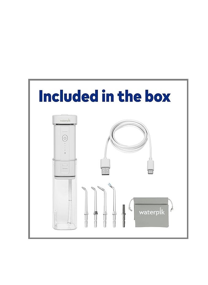 Waterpik - Waterpik Cordless Slide Professional Water Flosser, Portable Collapsible for Travel and Storage, with Travel Bag and 4 Tips, ADA Accepted, Rechargeable and Waterproof, White WF-17CD010-1 - Image 1