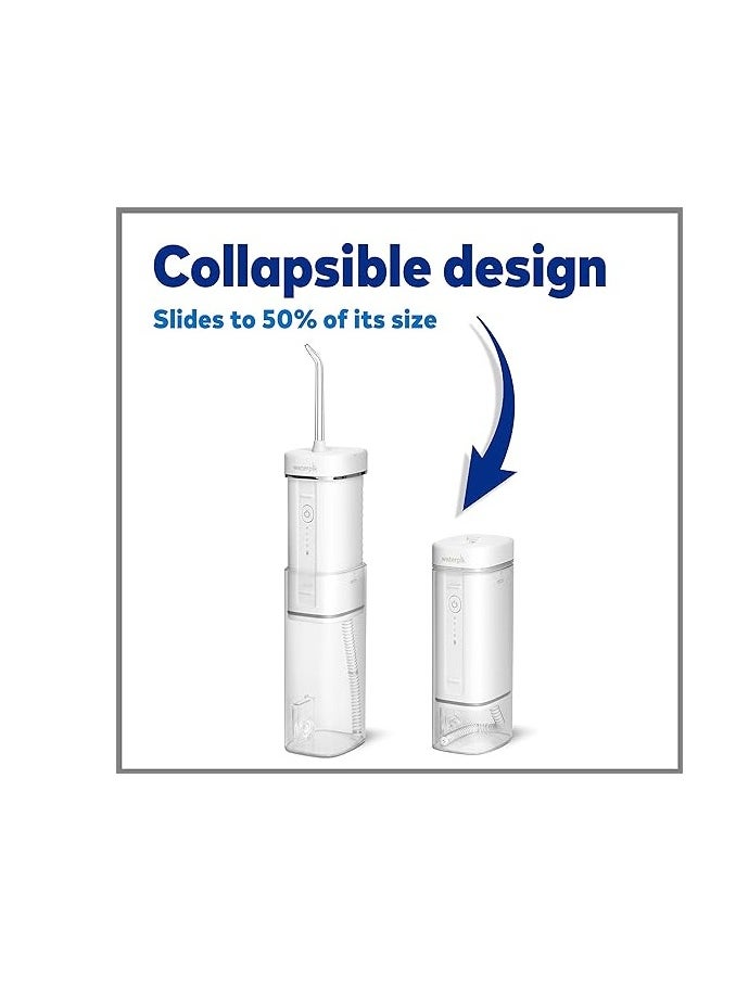 Waterpik - Waterpik Cordless Slide Professional Water Flosser, Portable Collapsible for Travel and Storage, with Travel Bag and 4 Tips, ADA Accepted, Rechargeable and Waterproof, White WF-17CD010-1 - Image 1