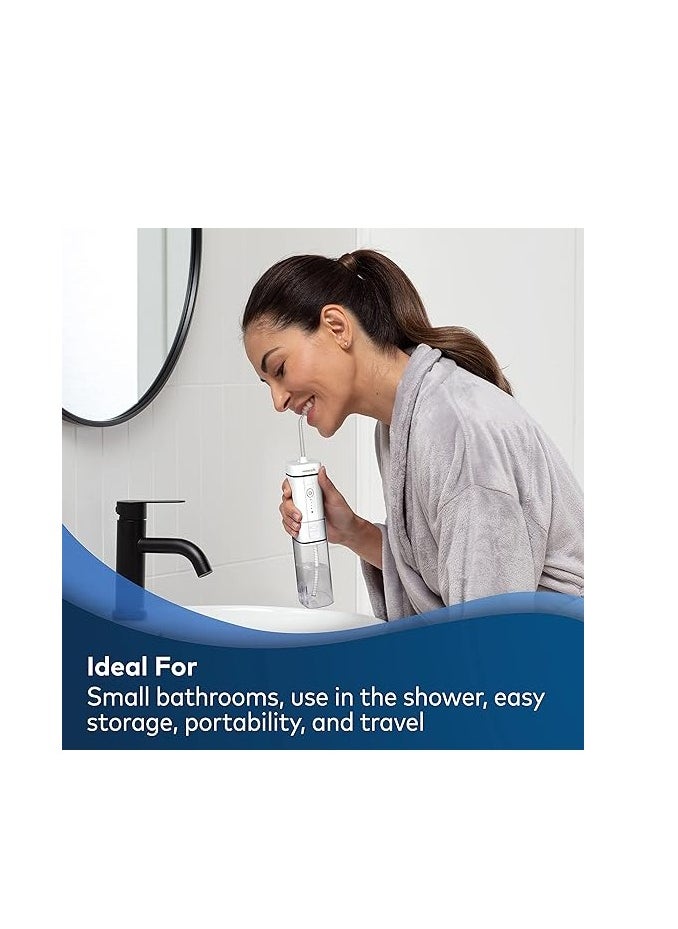 Waterpik - Waterpik Cordless Slide Professional Water Flosser, Portable Collapsible for Travel and Storage, with Travel Bag and 4 Tips, ADA Accepted, Rechargeable and Waterproof, White WF-17CD010-1 - Image 1