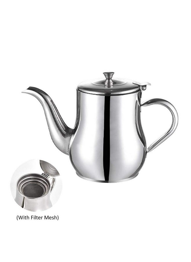LVOERTUIG LVOERTUIG Stainless Steel Oil Can with Spout, Oil Dispenser Bottle Olive Oil Can Dispenser Drizzler,Kitchen Cooking Oil Jar Storage Container Canister Pourer Leak Proof (24oz(With Filter Mesh))  - Image 3