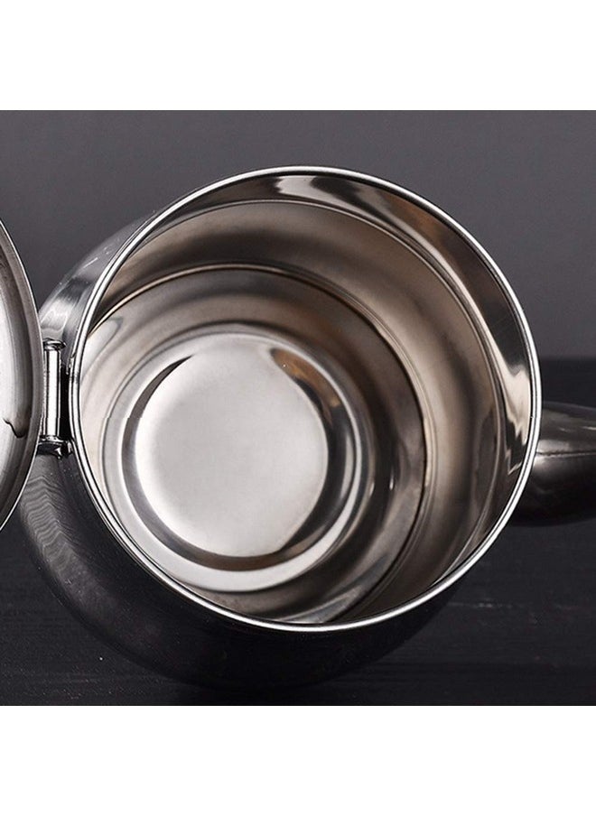 LVOERTUIG LVOERTUIG Stainless Steel Oil Can with Spout, Oil Dispenser Bottle Olive Oil Can Dispenser Drizzler,Kitchen Cooking Oil Jar Storage Container Canister Pourer Leak Proof (24oz(With Filter Mesh))  - Image 5