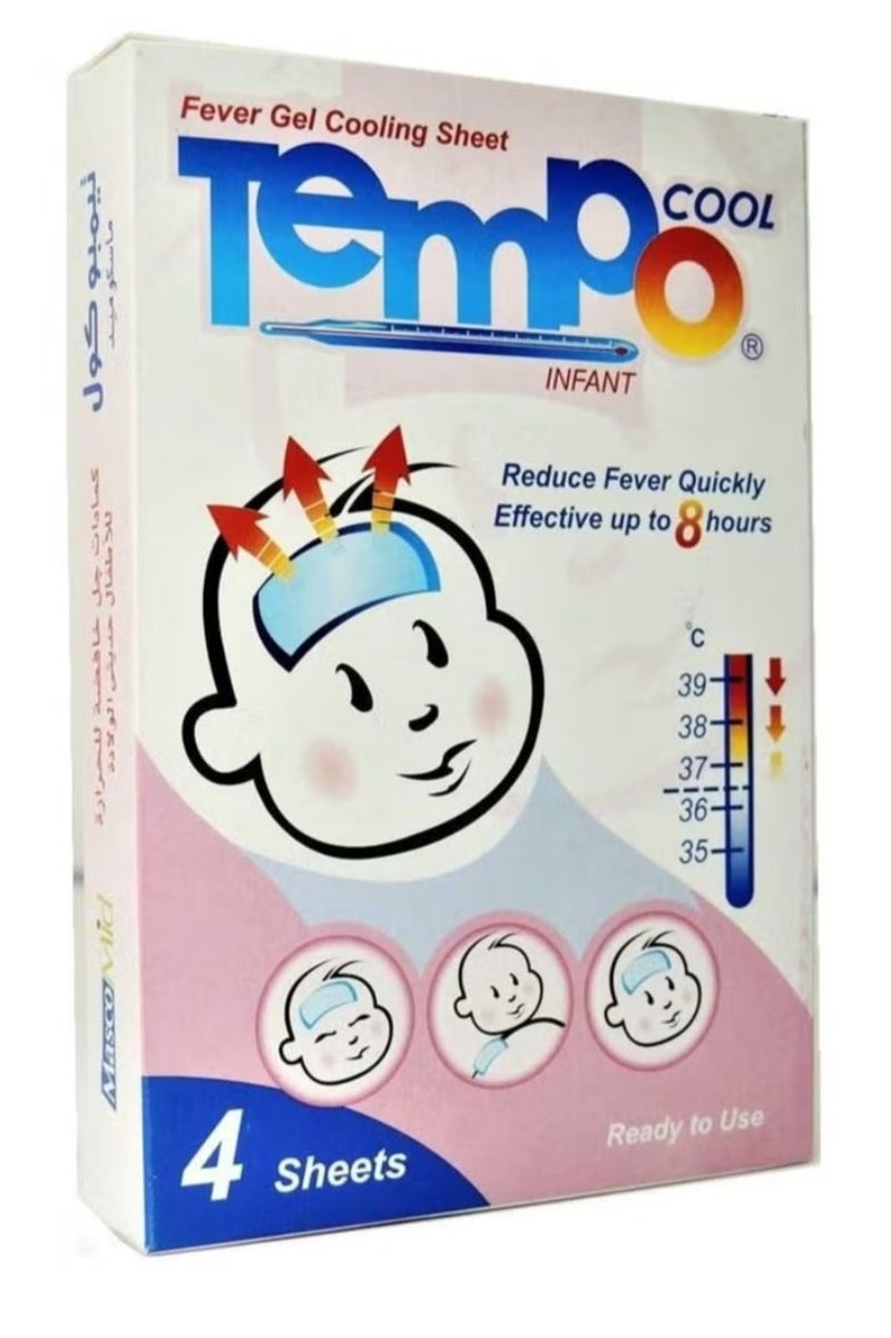 TEMPO Anti-Fever Cooling Sheets (4 Pieces)