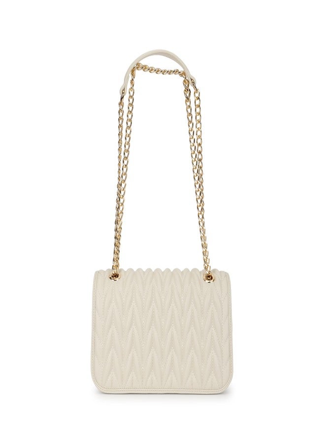 Fastrack QuiltGrid Shoulder Bag | Faux-Leather Women’s Handbag | Diamond Quilted Design | Adjustable Chain Strap | Zipper & Magnetic Closure | Gold-Finish Hardware - Image 1