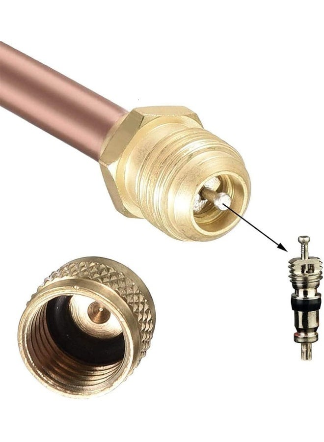 melfi Melfi 1/4'' Charging Valve  Universal Fit For Air Conditioners And Coolers Hvac Access Port For Easy Refrigerant Charging (10 Pcs) - Image 3