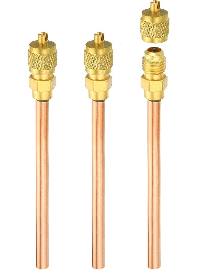 melfi Melfi 1/4'' Charging Valve  Universal Fit For Air Conditioners And Coolers Hvac Access Port For Easy Refrigerant Charging (10 Pcs) - Image 4
