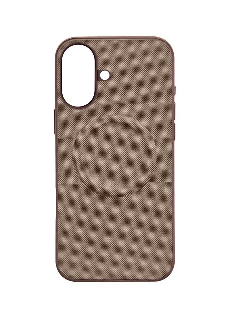 Wtech Apple iPhone 17 5G 2025 Luxury High Quality Magnetic Silicone Sides Case Cover (MCRPSN) - Brown - Image 2