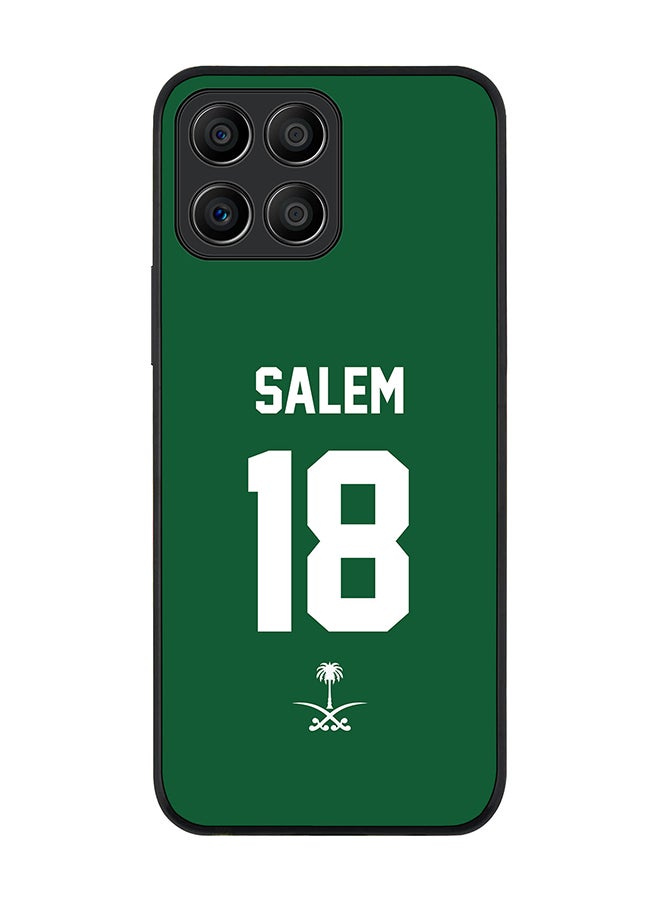 Stylizedd Rugged Black edge case for Honor X6 Slim fit Soft Case Flexible Rubber Edges Anti Drop TPU Gel Thin Cover - Football Team - Saudi Arabia Player Name - Salem - Image 1