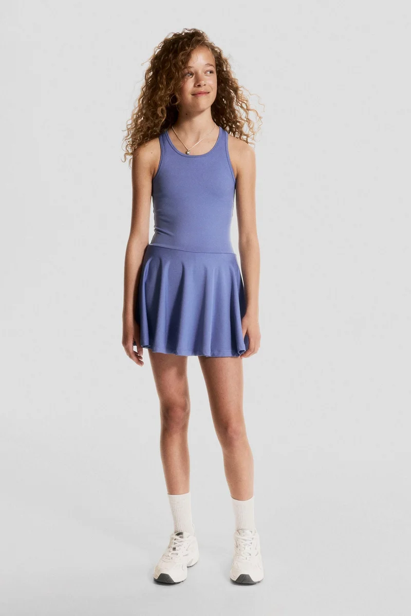 اتش اند ام فستان تنس من نسيج دراي موف