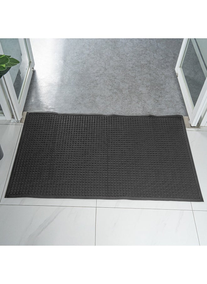 Comfy Feet 60 x 36 Inch Floor Mat, 1 Waffle Outdoor Floor Mat - No-Slip, No-Skid Backing, Dark Gray Polypropylene Entrance Mat, Does Not Get Stain, heavy-duty