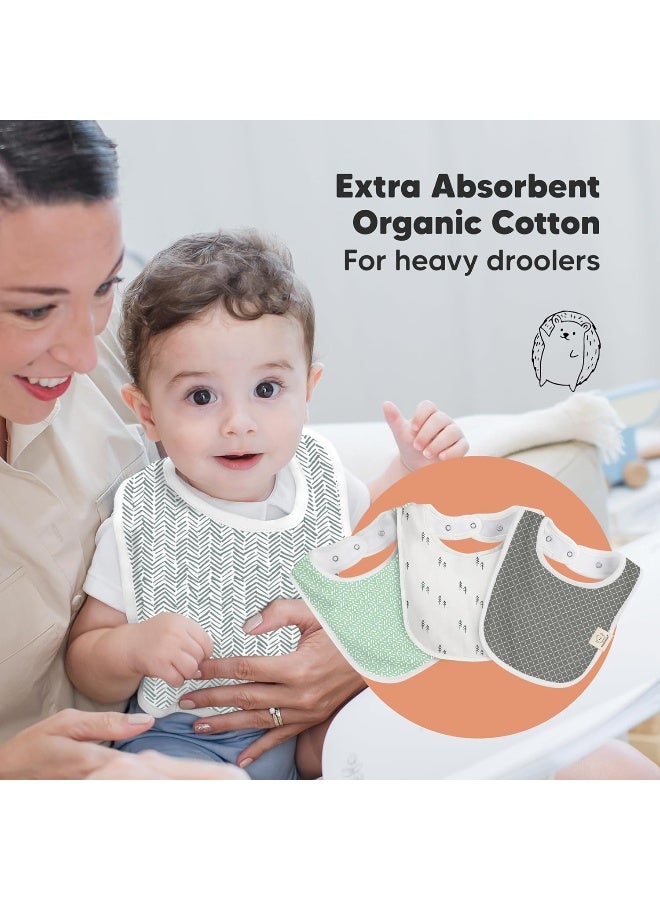 KeaBabies 8-Pack Organic Baby Bibs for Boys, Girls - Soft Cotton Drooling and Teething Bibs for Baby Girl & Boy, Extra Absorbent, Easy to Clean & Put On for Toddler, Newborn, Infant 0-24 Months (Nordic) - Image 5