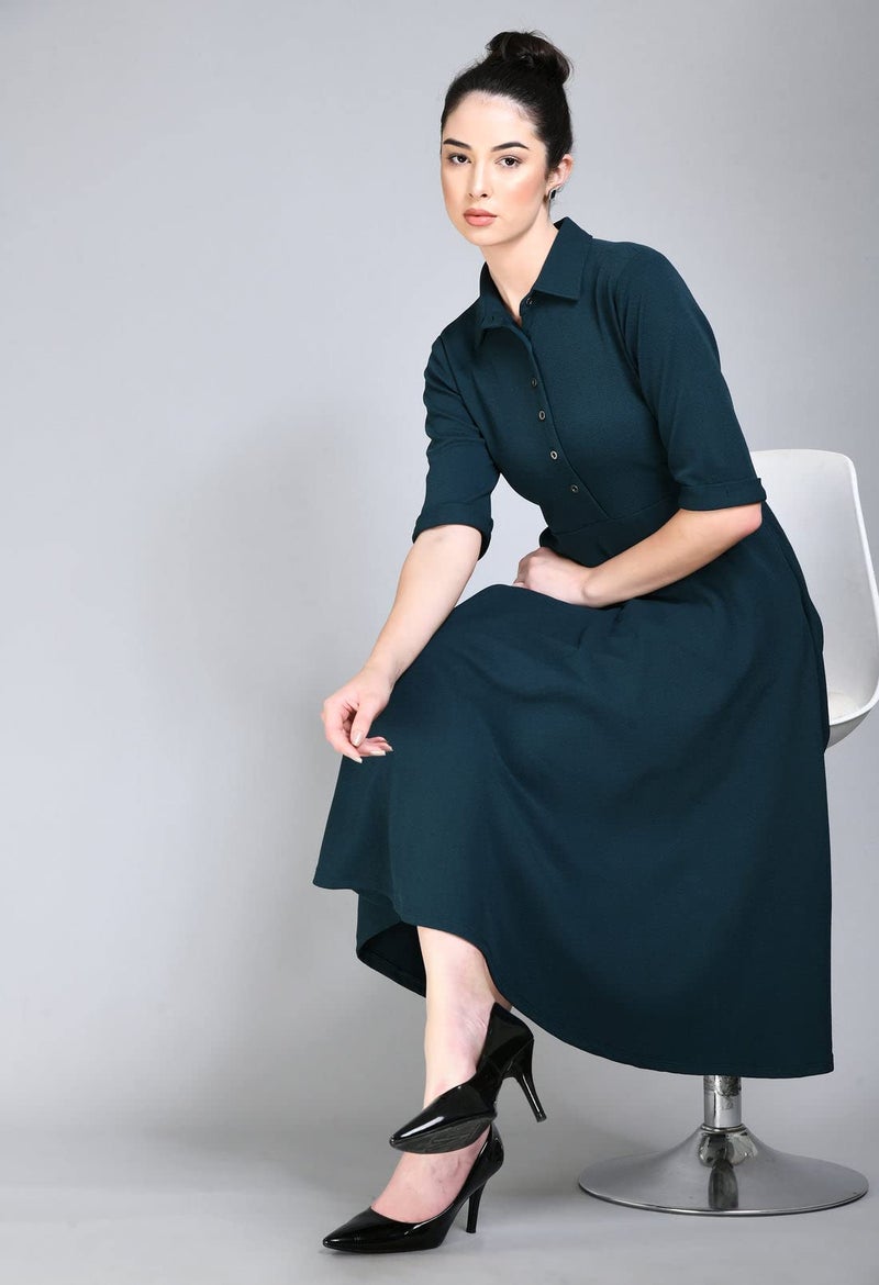 Exude Emerald Green Dress for Women - Image 3