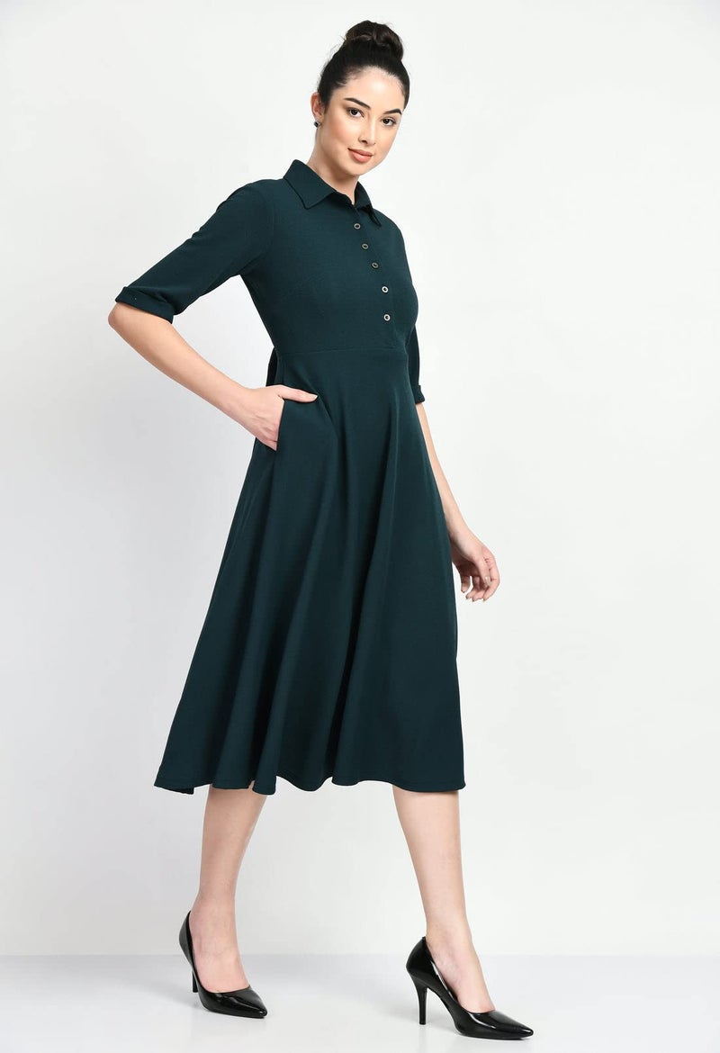 Exude Emerald Green Dress for Women - Image 4