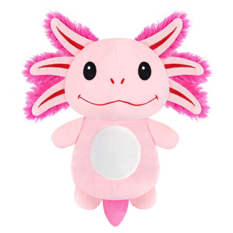 SUZZIPAD Axolotl Microwavable Heating Pad For Belly  Neck & Shoulders  Heatable Plush With Moist Heat  Removable Plush Cover  Unscented Natural Fill  Adorable Surprise Present  6.8"" X 10.6"" - Image 1