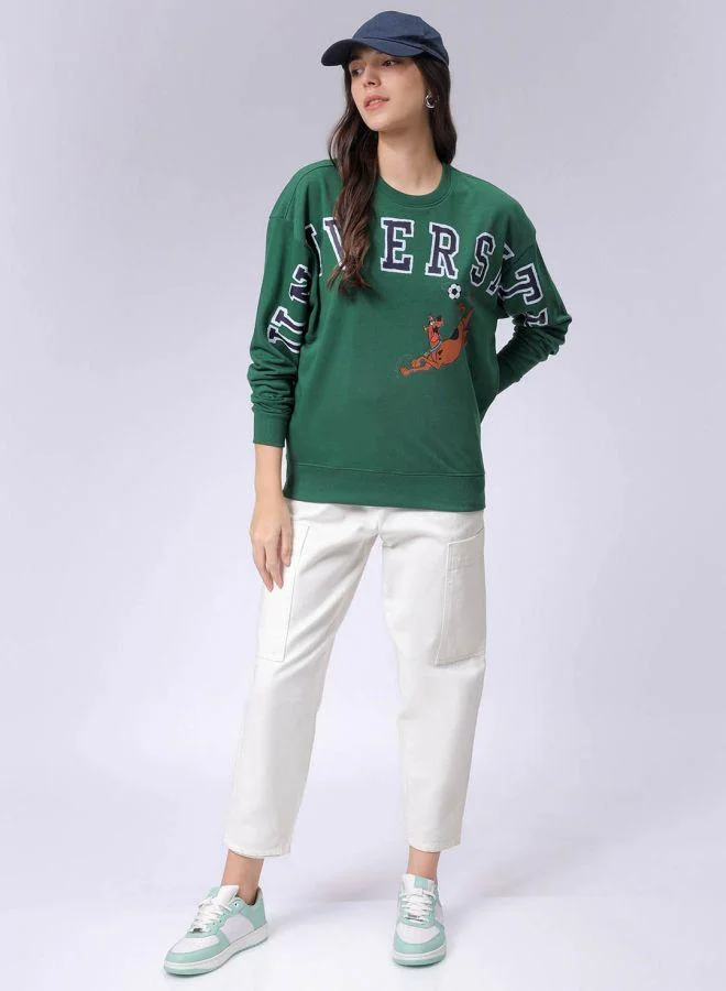 Freehand  Women Boxy Fit Scooby Doo Oversized Sweatshirt for Women | Best Price UAE