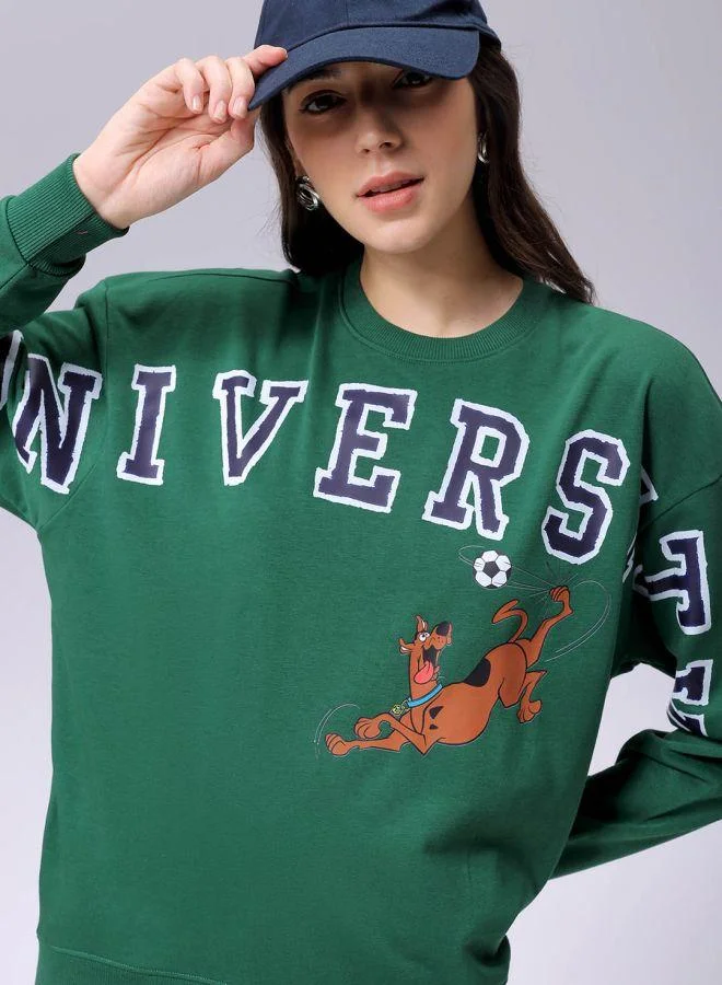 Freehand  Women Boxy Fit Scooby Doo Oversized Sweatshirt for Women | Best Price UAE
