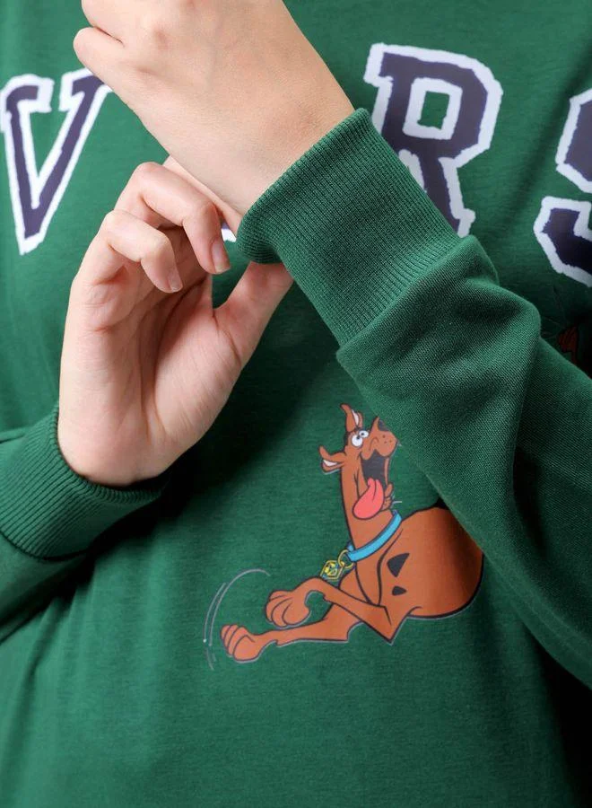 Freehand  Women Boxy Fit Scooby Doo Oversized Sweatshirt for Women | Best Price UAE