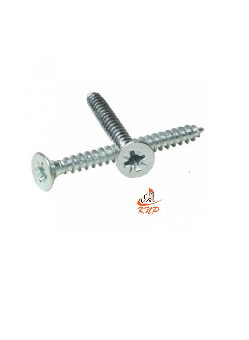 KNP Steel Countersunk Head Twin thread Screws - Pack of 200 (2" x 8g) - Image 2