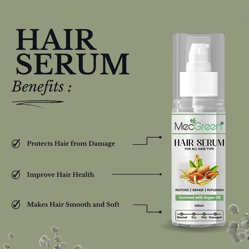 MECGREEN Serum Protection and Shine For Dry Flyaway  Frizzy Hair With 6 Rare Flower Oils Extraordinary Oil 100ml - Image 2