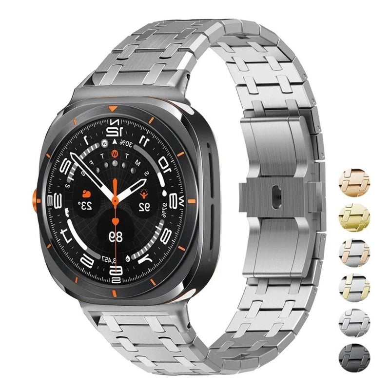 Watch Ultra 47mm سوار معصم معدني بدون فجوات لون B - Image 4