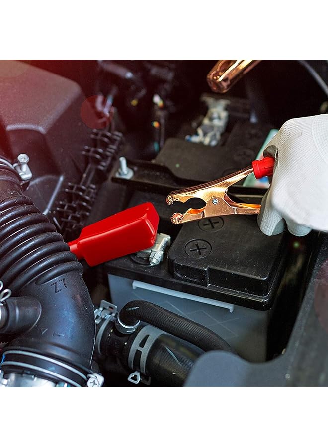 SYOSI Battery Terminal Covers Battery Terminal Insulating Protector Sleeves Positive And Negative Cable Covers In Red And Black For Boat Cars (4 Pcs) - Image 4