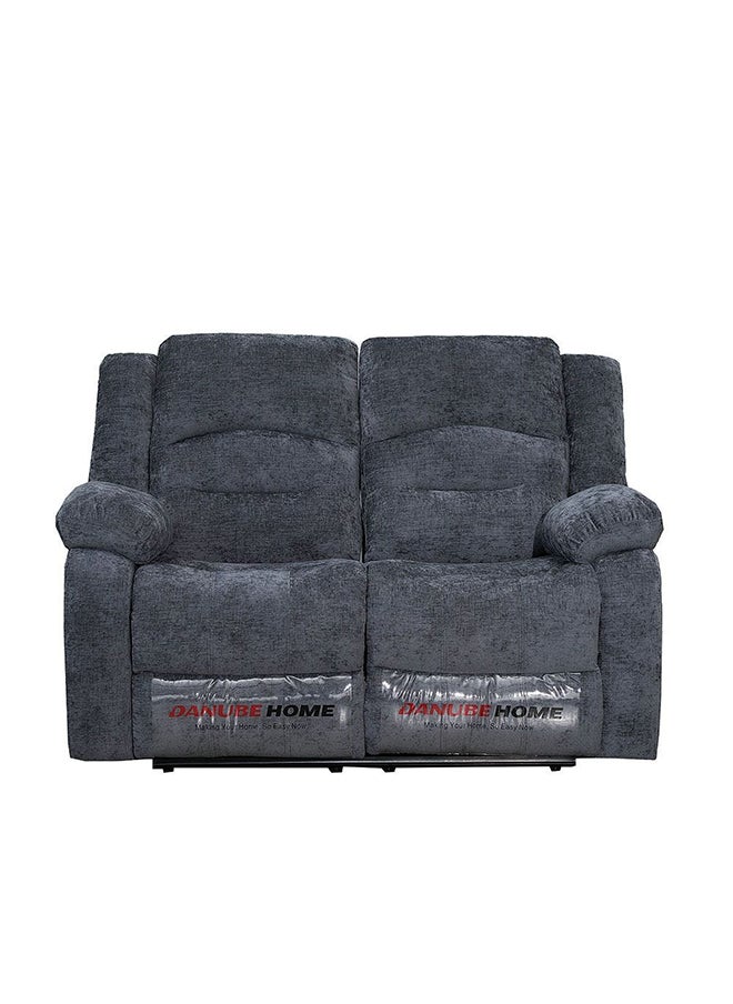 DANUBE HOME Dazler 2 Seater Fabric Recliner Modern Design Two Seat Sofas Comfortable Living Room Furniture L 153x94x104 cm Grey  - Image 1