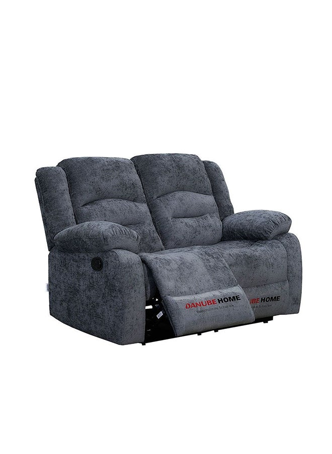 DANUBE HOME Dazler 2 Seater Fabric Recliner Modern Design Two Seat Sofas Comfortable Living Room Furniture L 153x94x104 cm Grey  - Image 2