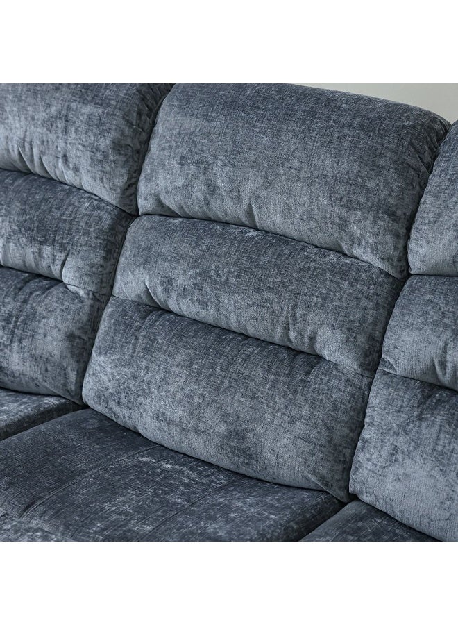 DANUBE HOME Dazler 2 Seater Fabric Recliner Modern Design Two Seat Sofas Comfortable Living Room Furniture L 153x94x104 cm Grey - Image 4