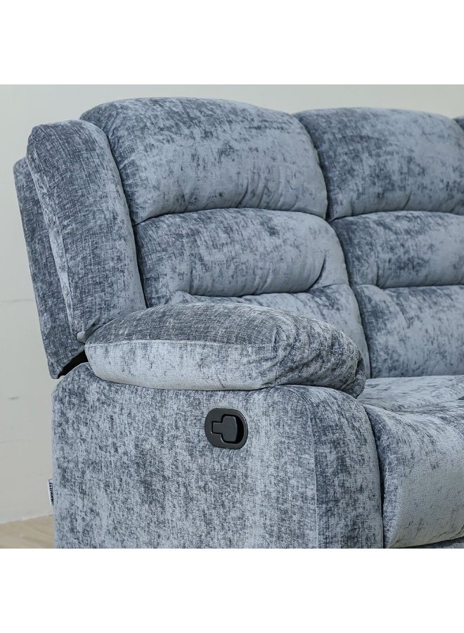 DANUBE HOME Dazler 2 Seater Fabric Recliner Modern Design Two Seat Sofas Comfortable Living Room Furniture L 153x94x104 cm Grey - Image 5