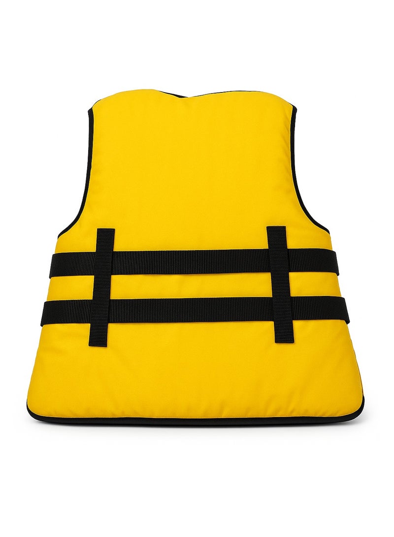 سترة النجاة للكبار من SOFAB – طفو موثوق به، وأناقة ستعجبك – باللونين الأسود والأصفر لكل مغامرة! - Image 2