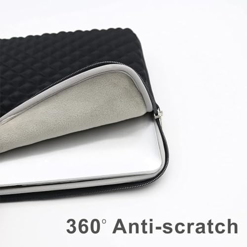 Divinext Shock Proof Diamond Foam Lycra Laptop Sleeve Case for 13 Inches Laptop | Black - Image 4