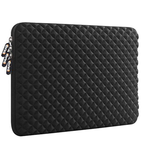 Divinext Shock Proof Diamond Foam Lycra Laptop Sleeve Case for 13 Inches Laptop | Black - Image 1