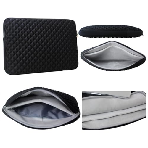 Divinext Shock Proof Diamond Foam Lycra Laptop Sleeve Case for 13 Inches Laptop | Black - Image 5