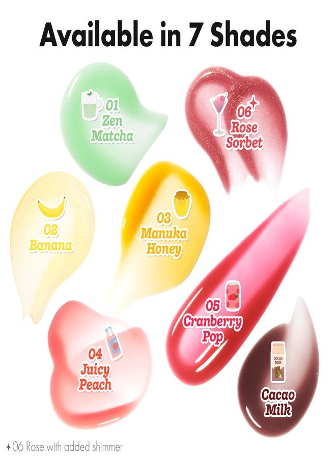 Amuse Seoul Banana Lip Oil (Cacao Milk) – Skincare-Infused Hydrating Vegan Lip Oil, Banana-Scented, Lightweight Non-Sticky Glossy Finish, with Peptide & Rice-Based PDRN - Image 4