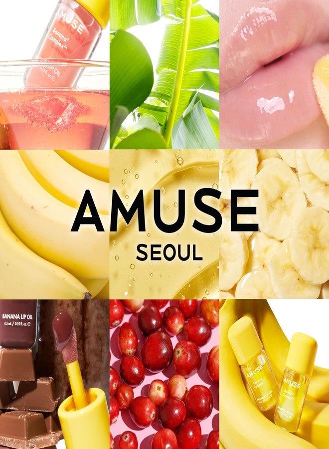 Amuse Seoul Banana Lip Oil (Cacao Milk) – Skincare-Infused Hydrating Vegan Lip Oil, Banana-Scented, Lightweight Non-Sticky Glossy Finish, with Peptide & Rice-Based PDRN - Image 5