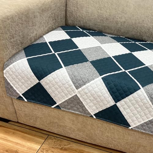 AMAZE ATTIRES Velvet Printed Sofa Seat Cover for 5 Seater with Heavy Antiskid Backing & Machine Washable Sofa Seat Runner for Couch - (27 x 24 Inches - 4 Pieces, 27 x 72 Inches - 2 Piece) Design 6 - Image 3