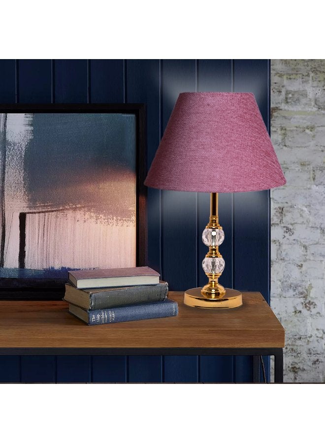 تبس هوم لمب مصباح طاولة معدني - بينك