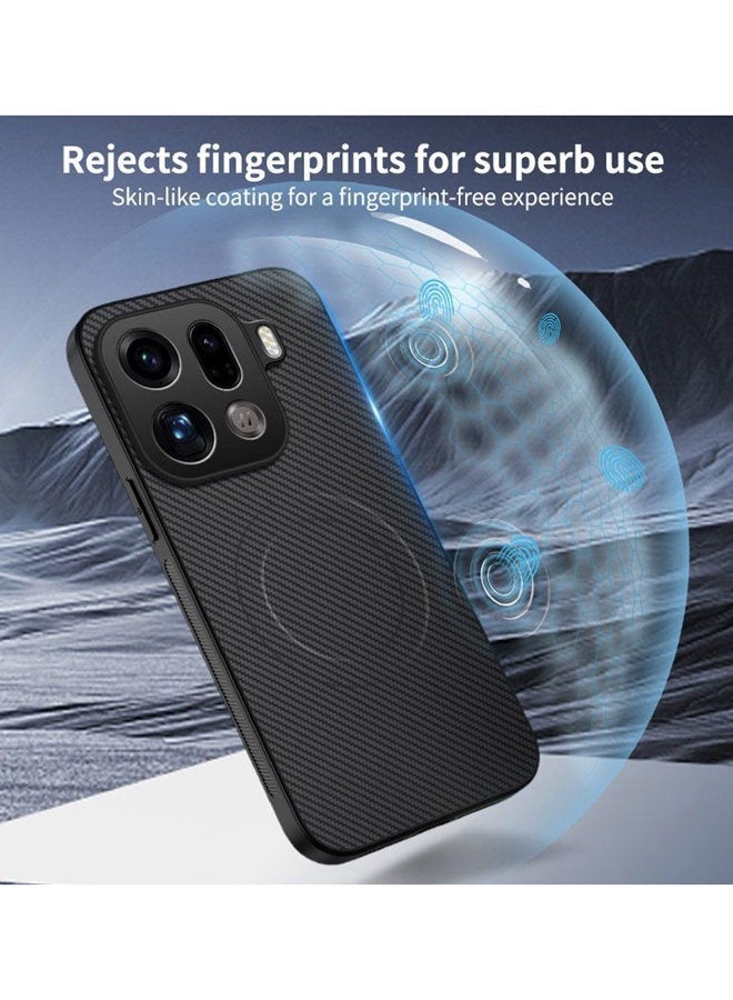 Magnetic Case for Oppo Find X9 Pro 5G , Premium Twill Texture Case, Raised Camera Lens Protection，Military Grade，Fashion Shockproof Oppo Find X9 Pro Cover ，Comfortable Touch - Image 5
