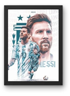 Messi the goat BLACk FRAME 30X 40 