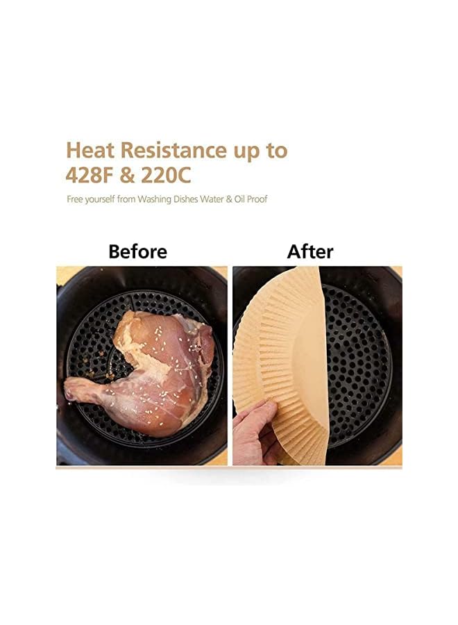 PROMASS Fryer Disposable Paper Liners (240-Pack & 2-Tongs) Round Non-stick Air Fryer Plates, Prime Oil Resistant, Waterproof, Parchment Paper Cooking Paper For Fryers Basket Frying Pan 6.3in/16cm (240)  - Image 5