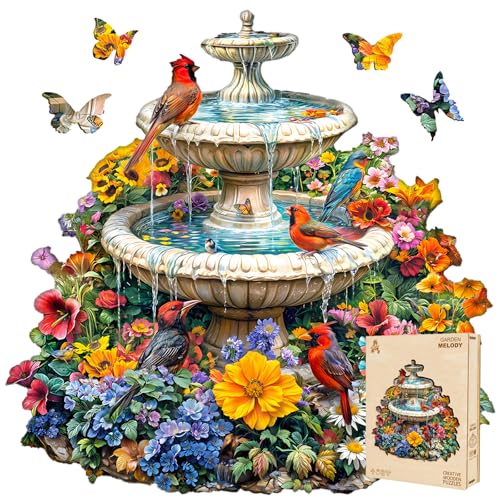 Artipuz Wooden Puzzles for Adults Garden Melody Wooden Puzzle Unique Shape Wooden Jigsaw Puzzle for Adults Wood Puzzles Adult Gifts for Friends and Family Wall Art Home Decor 230pcs 134 132in L - Image 1